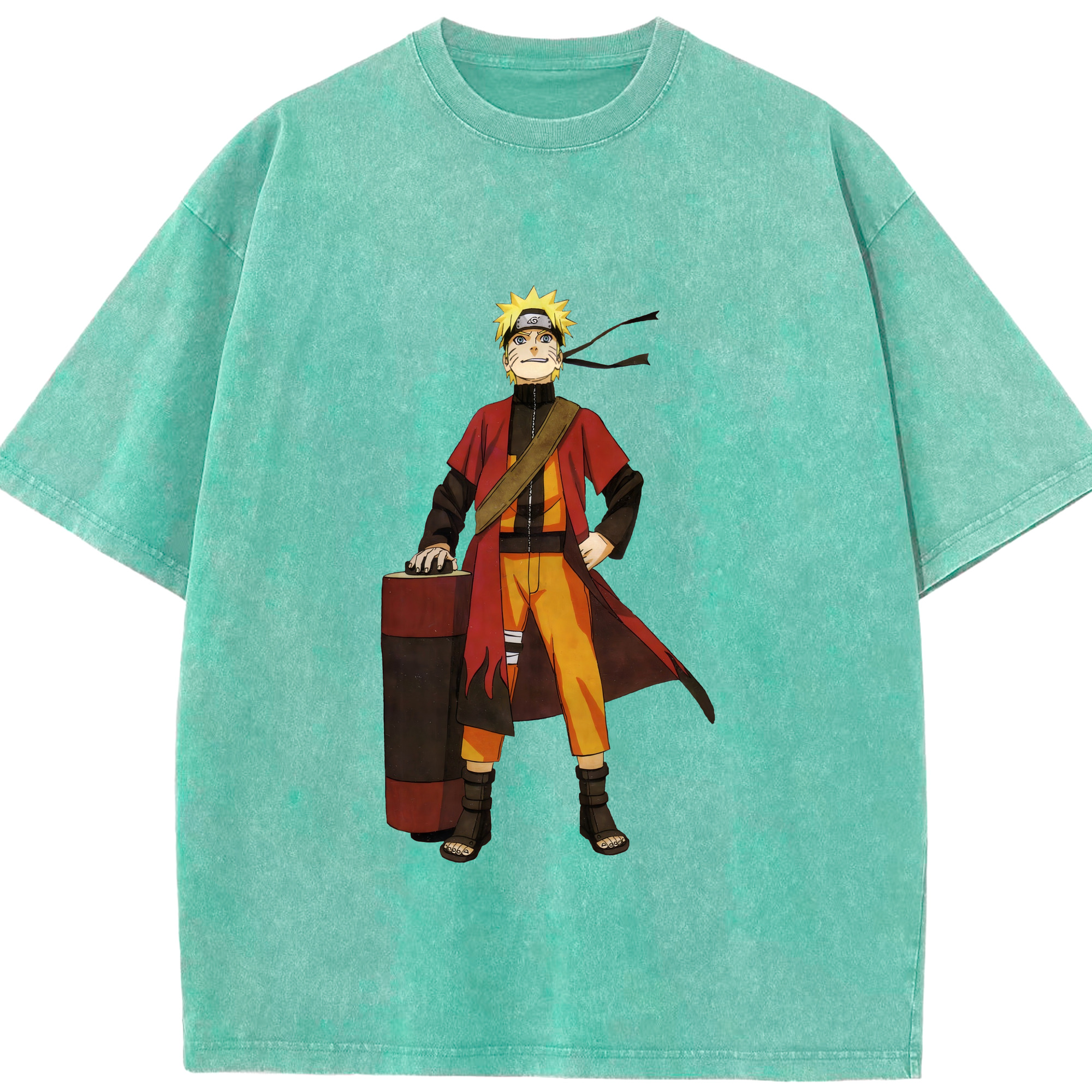 （画像用） NARUTO -ナルト- うずまき ナルト Uzumaki Naruto 綿100% ヴィンテージ風 半袖Tシャツ（フロントプリント）